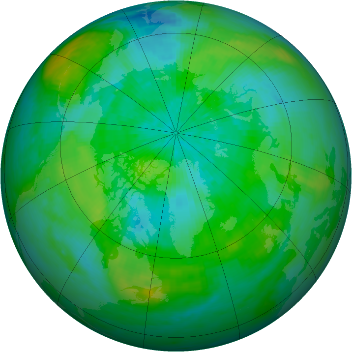 Arctic ozone map for 12 September 1980